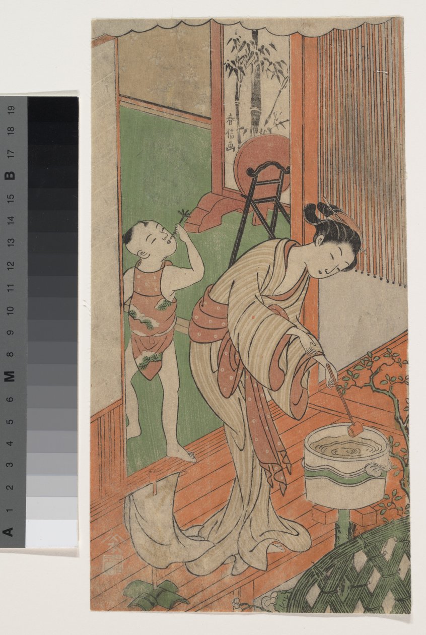 Auf der Veranda alkotó: Suzuki Harunobu