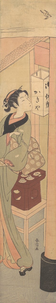 Osen a Kagiya Teaházból, kb. 1769., kb. 1769. alkotó: Suzuki Harunobu