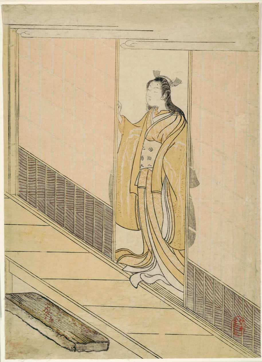 Kawachi-goe paródiája a Tales of Ise-ből alkotó: Suzuki Harunobu