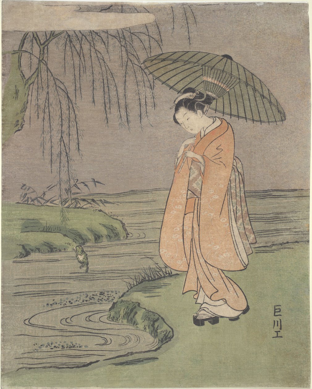 Ono no Tofu paródiája alkotó: Suzuki Harunobu