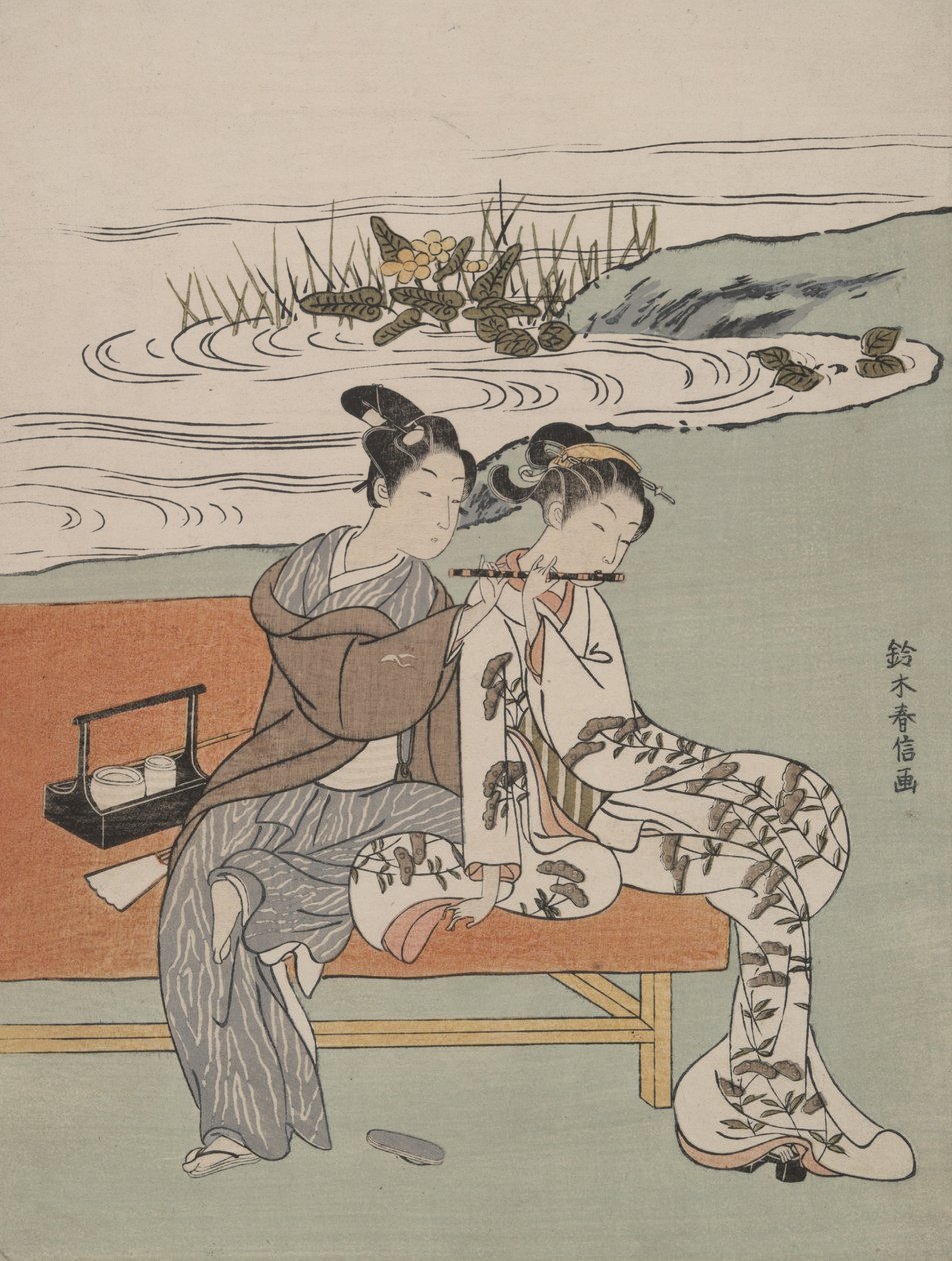Xuanzong császár és Yang Guifei paródiája alkotó: Suzuki Harunobu