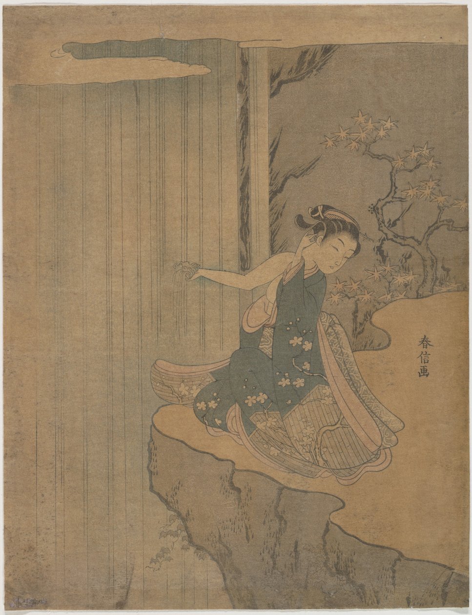 Kyoyu és Sofu legendájának paródiája alkotó: Suzuki Harunobu