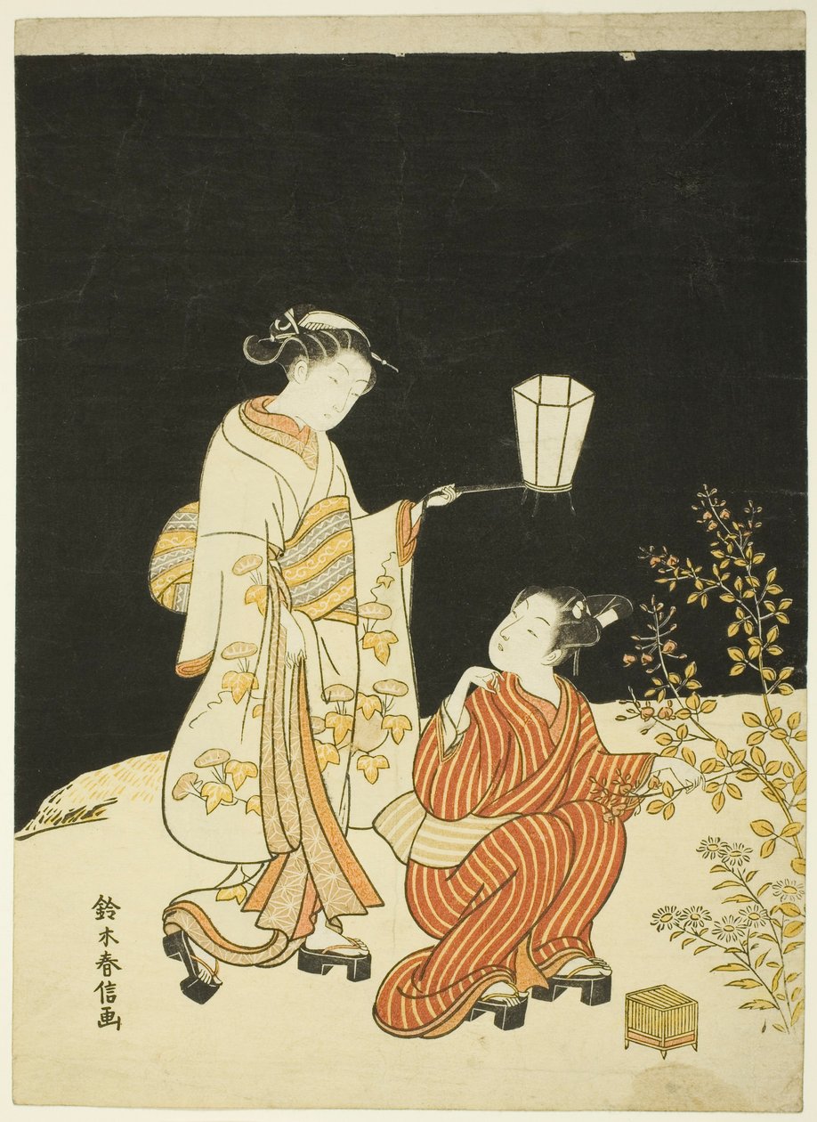 Szentjánosbogarak keresése alkotó: Suzuki Harunobu