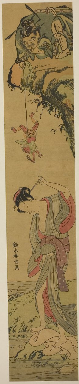Shoki in Love, 1768 körül (színes fametszet, hashira-e) alkotó: Suzuki Harunobu