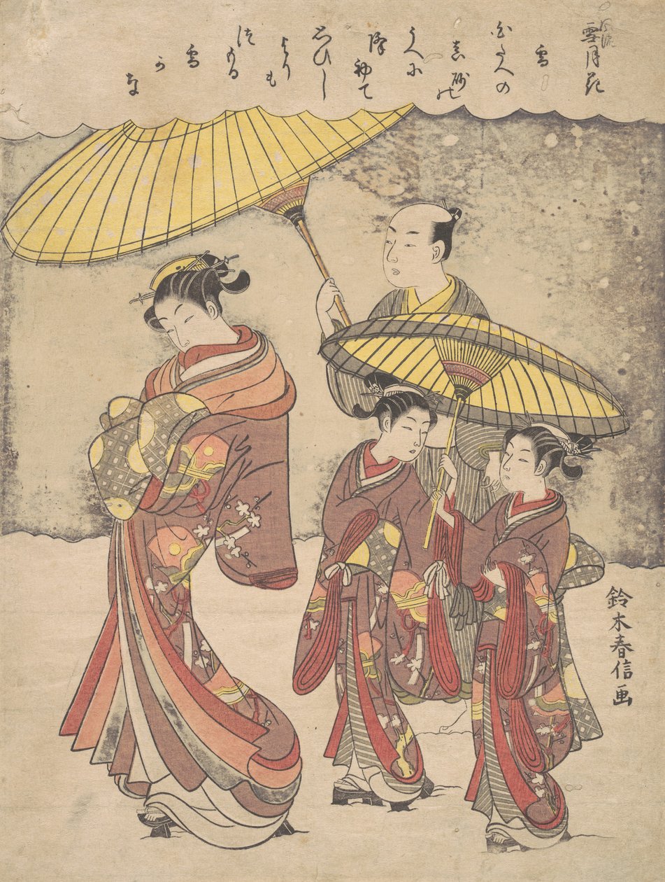 hó, kb. 1769., kb. 1769. alkotó: Suzuki Harunobu