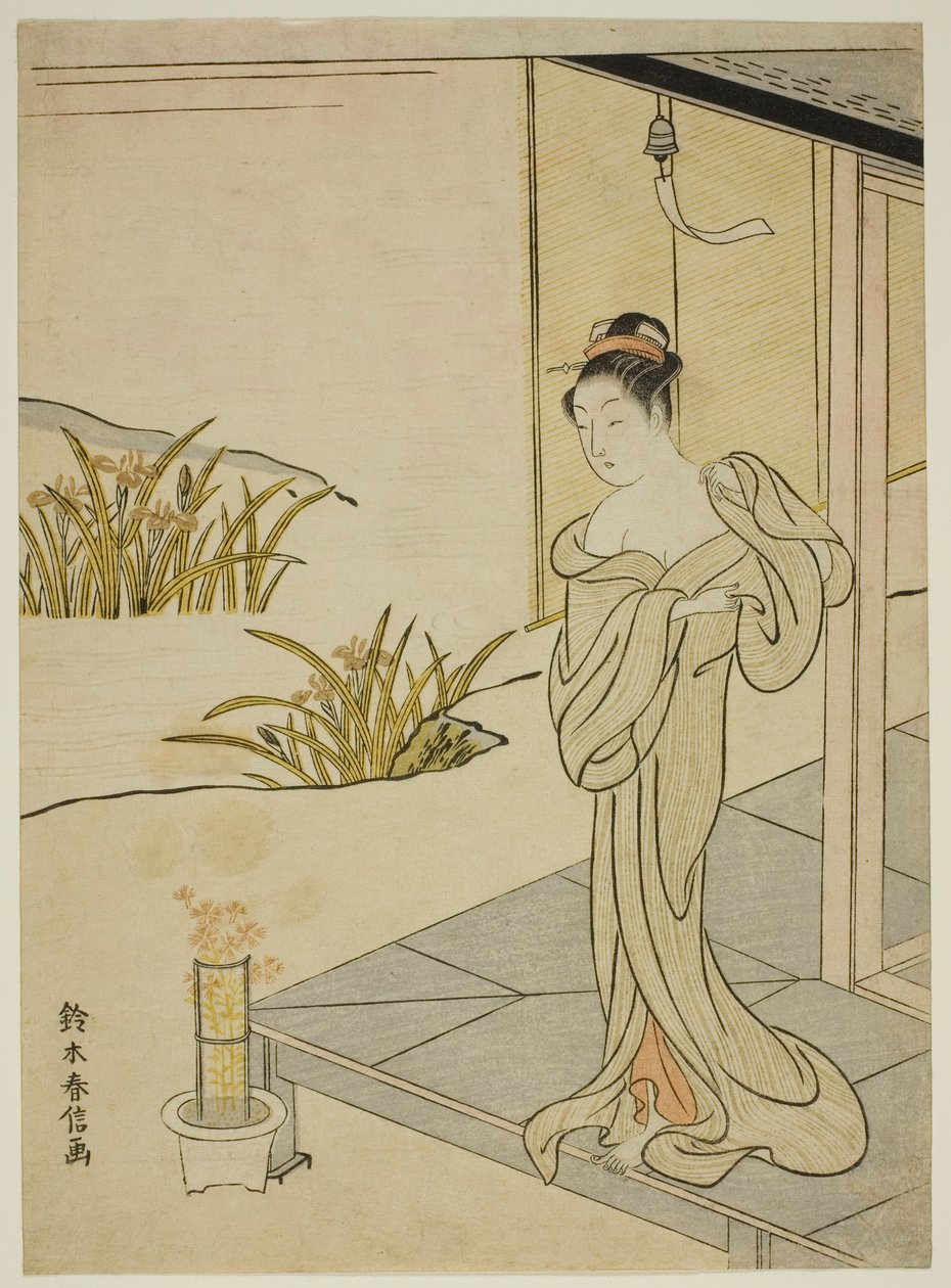 Nyár, a "Négy évszak virágai új verziói (Shinpan furyu shiki no hana)" sorozatból alkotó: Suzuki Harunobu