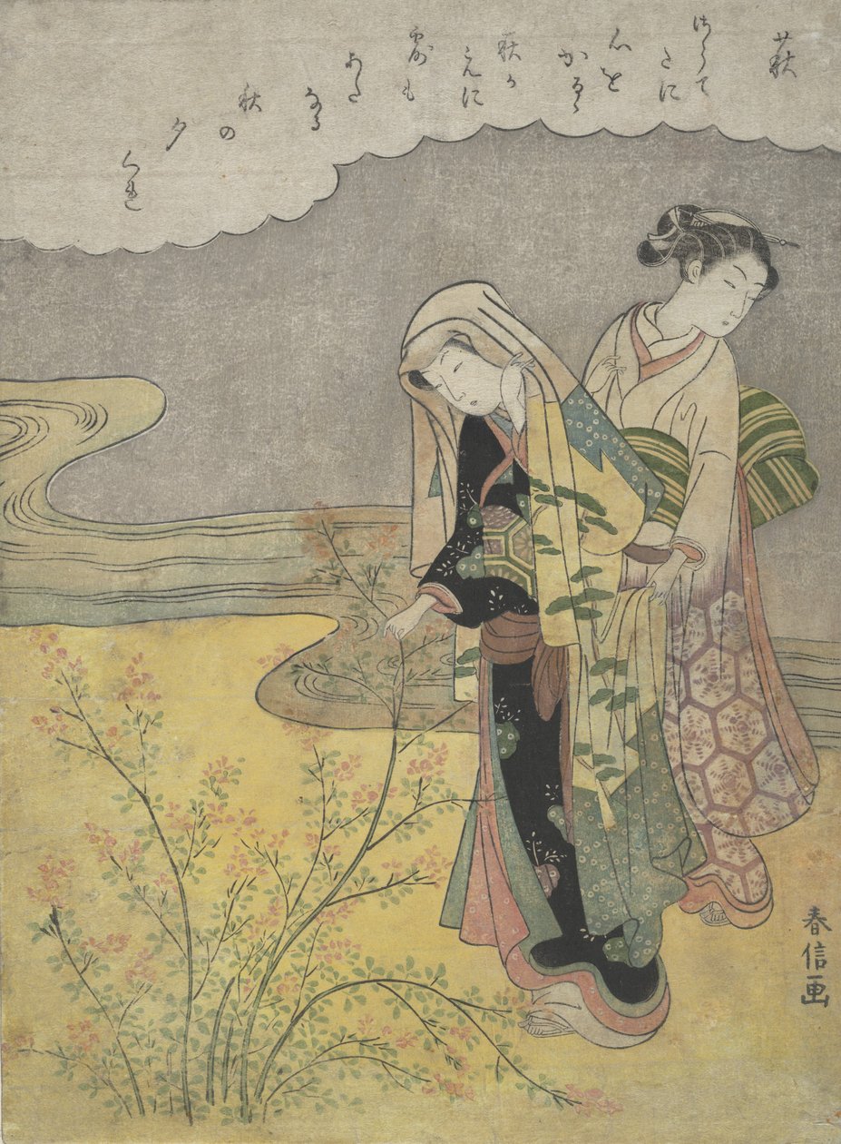 The Bush Clover Hagi, kb. 1766., kb. 1766. alkotó: Suzuki Harunobu