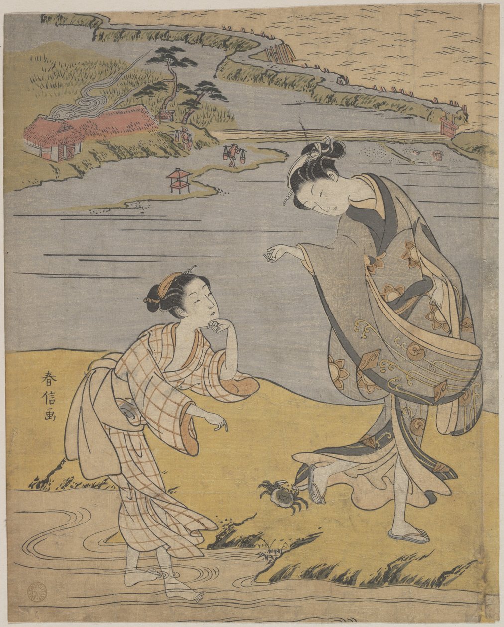 A kapaszkodó rák alkotó: Suzuki Harunobu