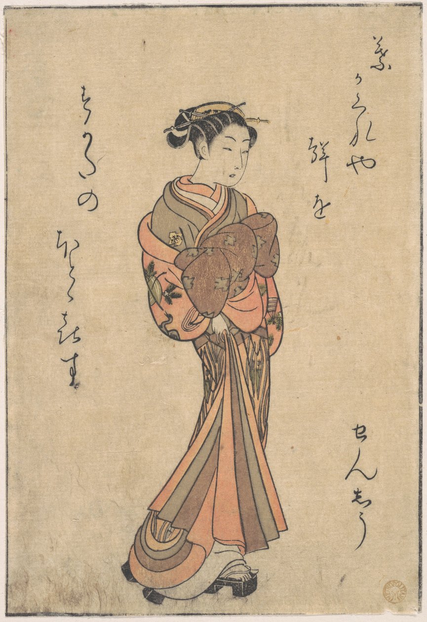 Kurtizánok, a „Seiro Bijin Awase Carver és Shigoro” sorozatból (sic.) alkotó: Suzuki Harunobu