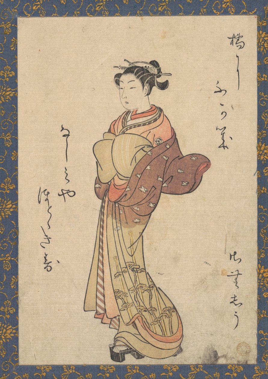 Kurtizánok, a „Seiro Bijin Awase Carver End Shigoro” sorozatból (sic) alkotó: Suzuki Harunobu