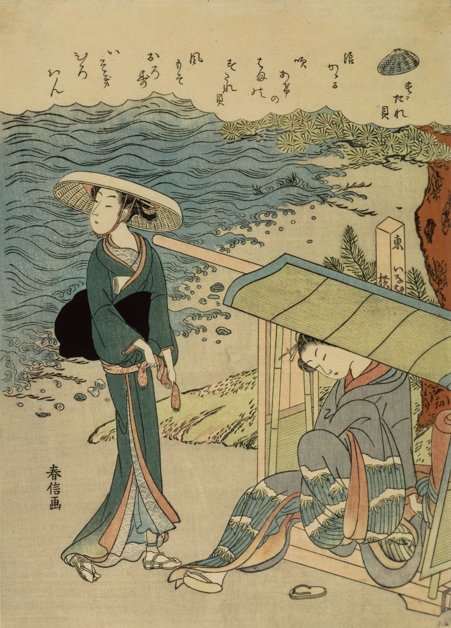 A függönykagyló alkotó: Suzuki Harunobu