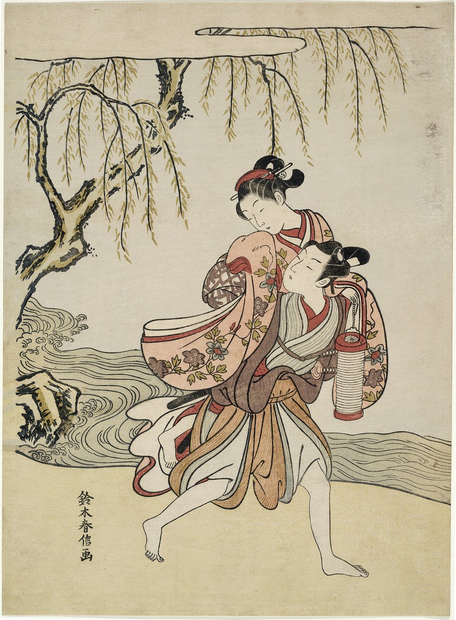 The Elopement (Akutagawa epizód paródiája a Tales of Ise-ből) alkotó: Suzuki Harunobu