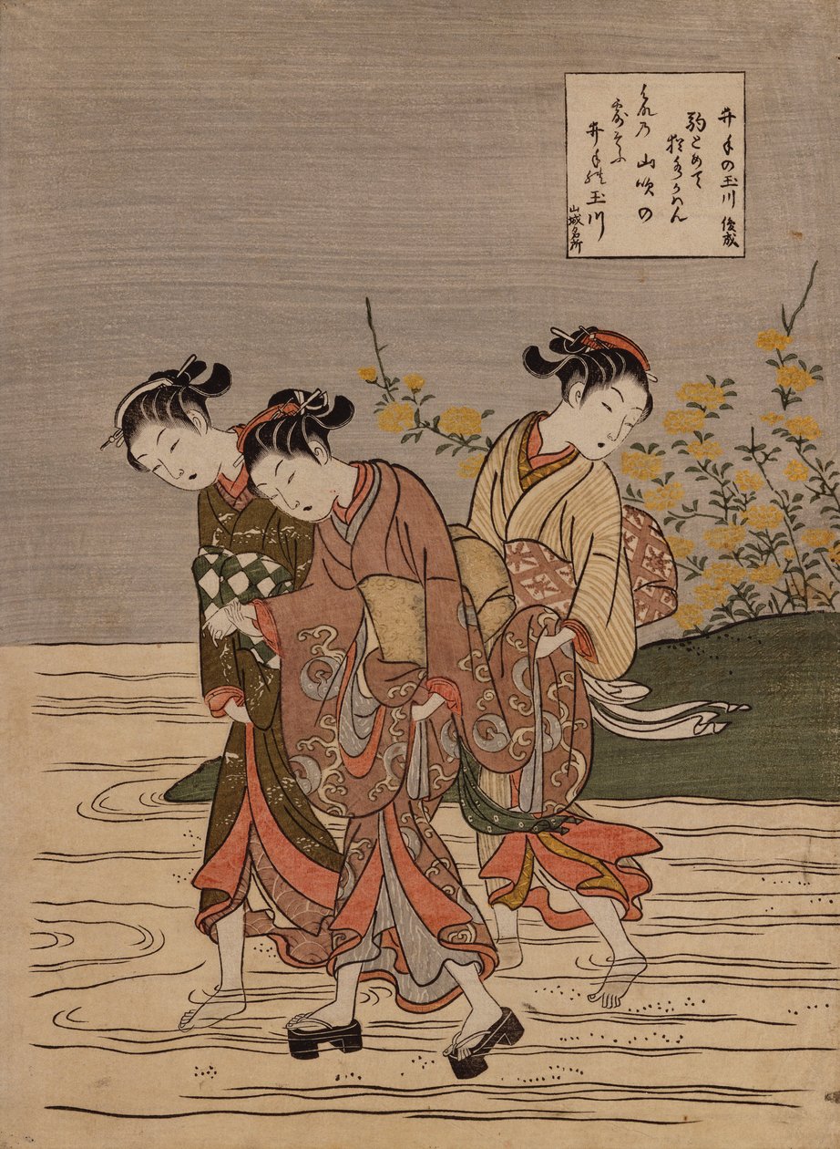 The Jewel River at Ide", a "The Six Jewel Rivers" sorozatból alkotó: Suzuki Harunobu