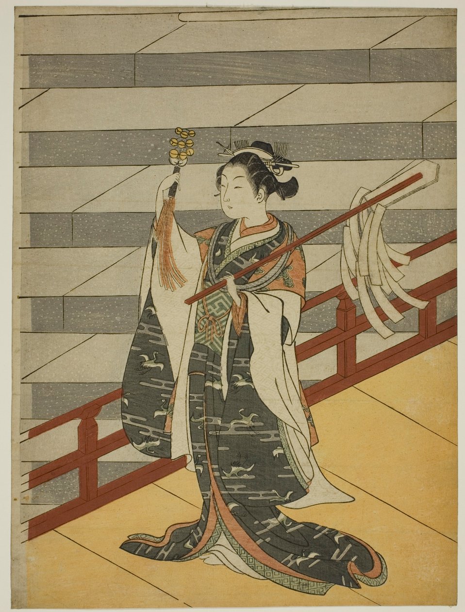 A Kagura táncos alkotó: Suzuki Harunobu