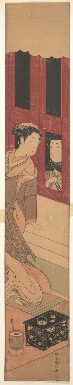 Der Mann draußen alkotó: Suzuki Harunobu