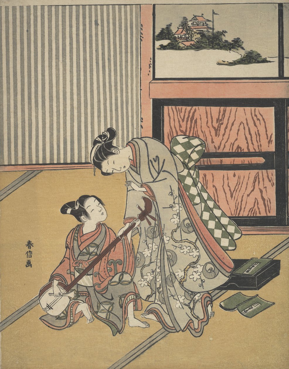 A zenei lecke. alkotó: Suzuki Harunobu