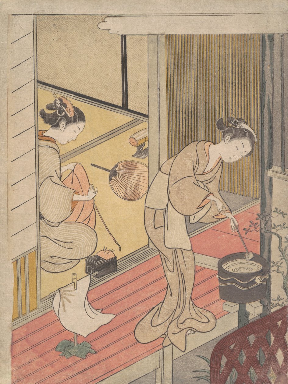 A törölközőtartó visszatérő vitorlái, kb. 1766., kb. 1766. alkotó: Suzuki Harunobu