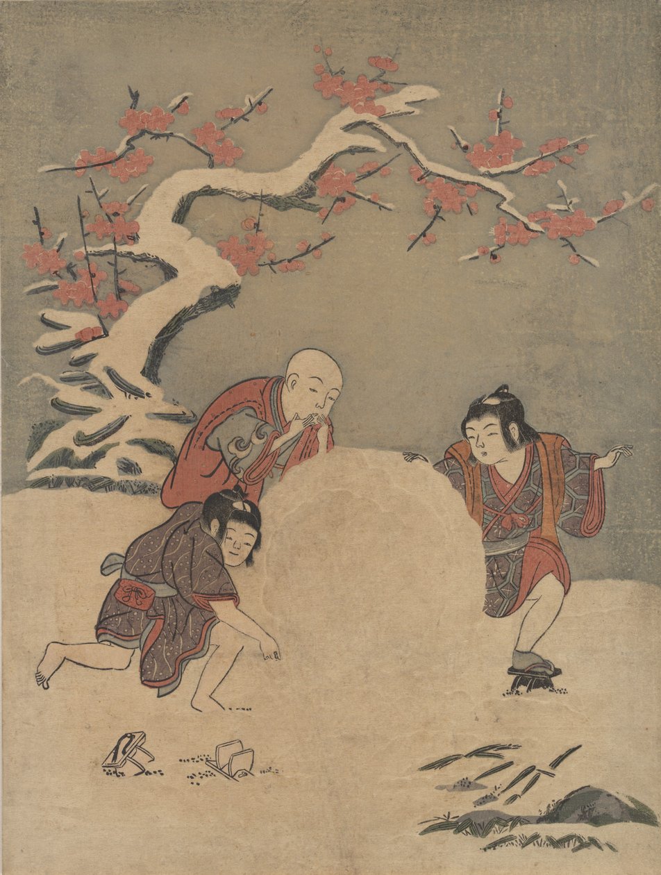 A hógolyó, 1770., 1770. alkotó: Suzuki Harunobu