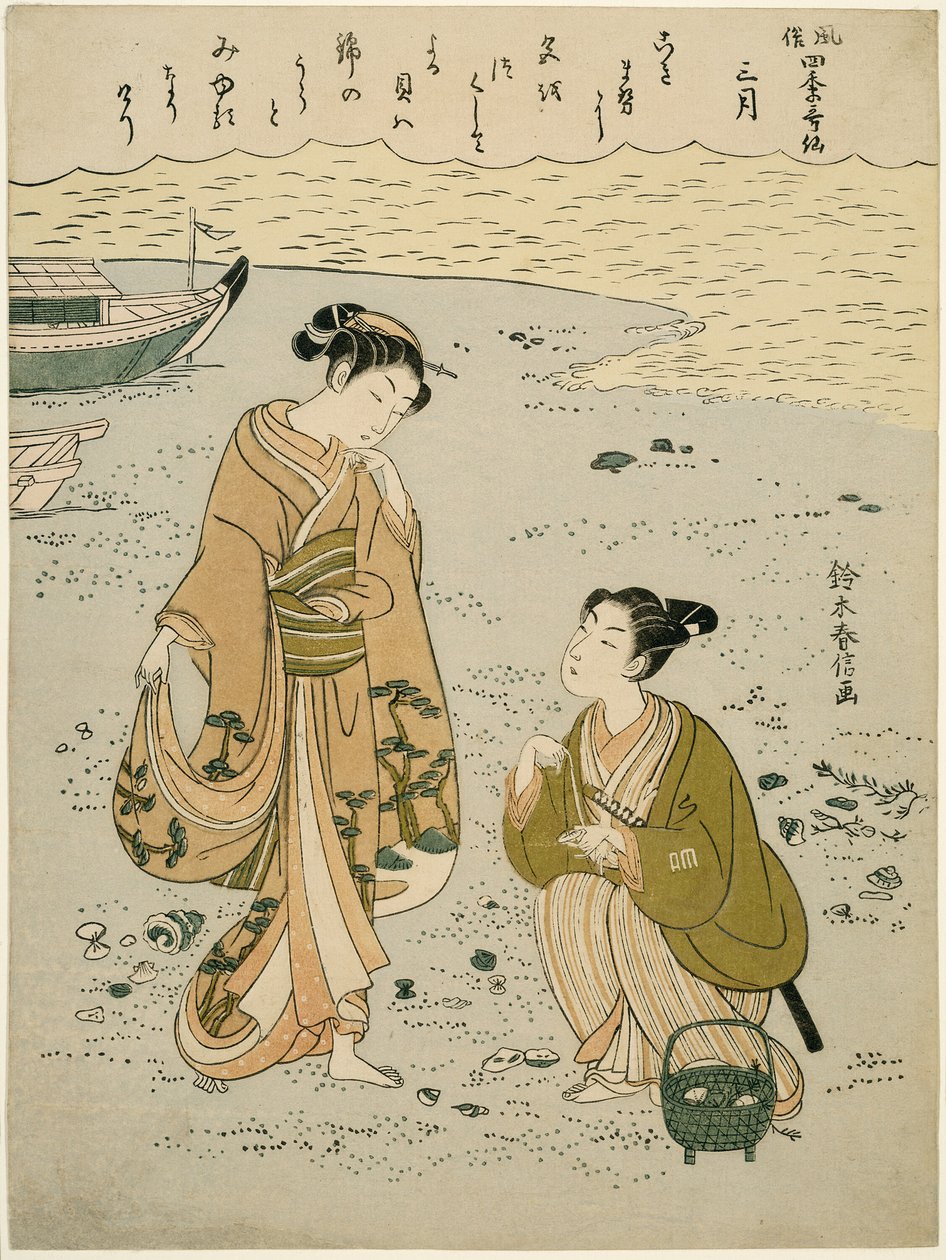 A harmadik hónap (Sangatsu), a "Halhatatlan költők népszerű változatai négy évszakban (Fuzoku shiki kasen)" sorozatból alkotó: Suzuki Harunobu