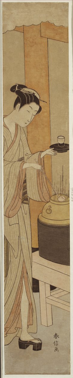 Osen pincérnő a Kagiya Teaházból alkotó: Suzuki Harunobu