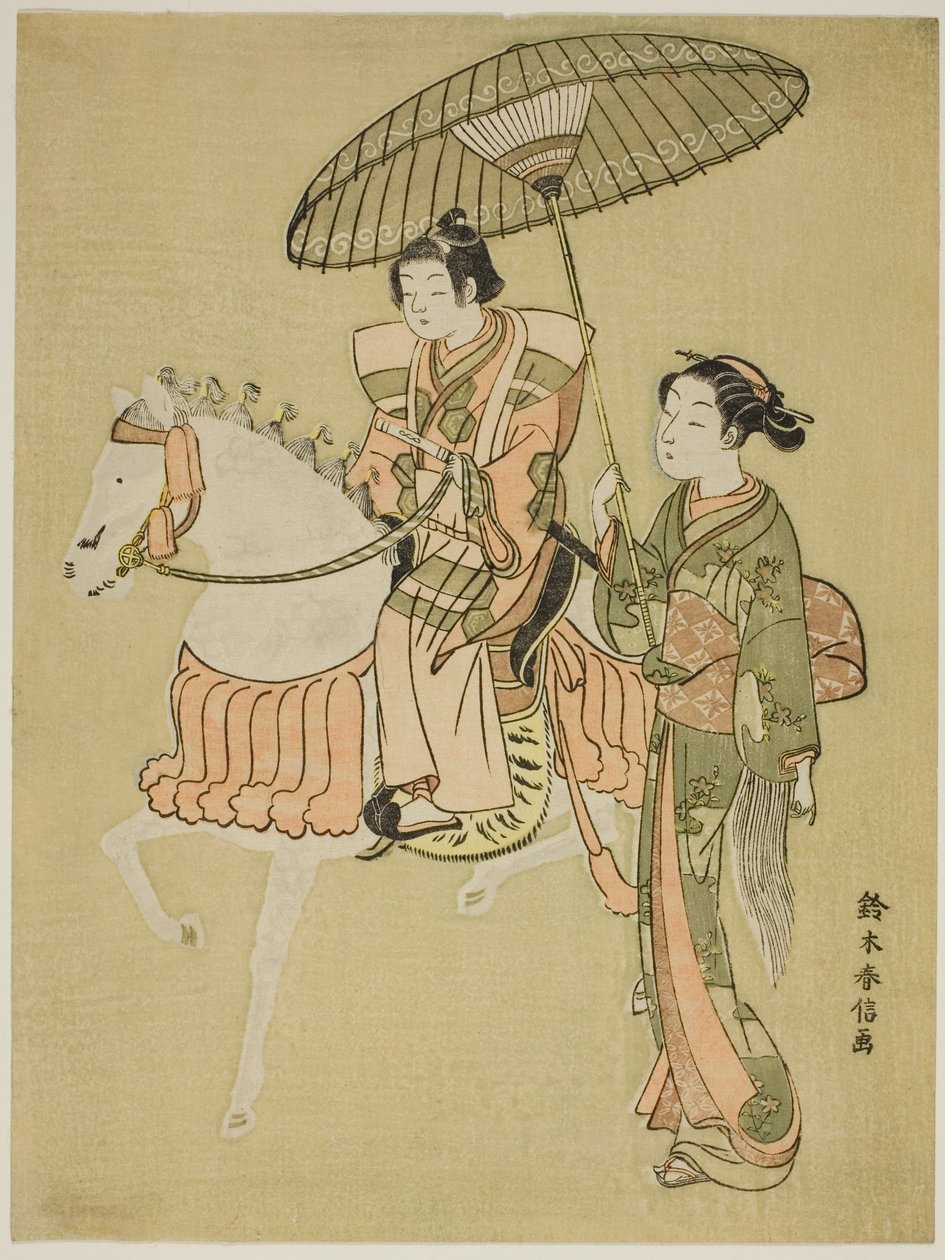 Az ifjú lovas alkotó: Suzuki Harunobu