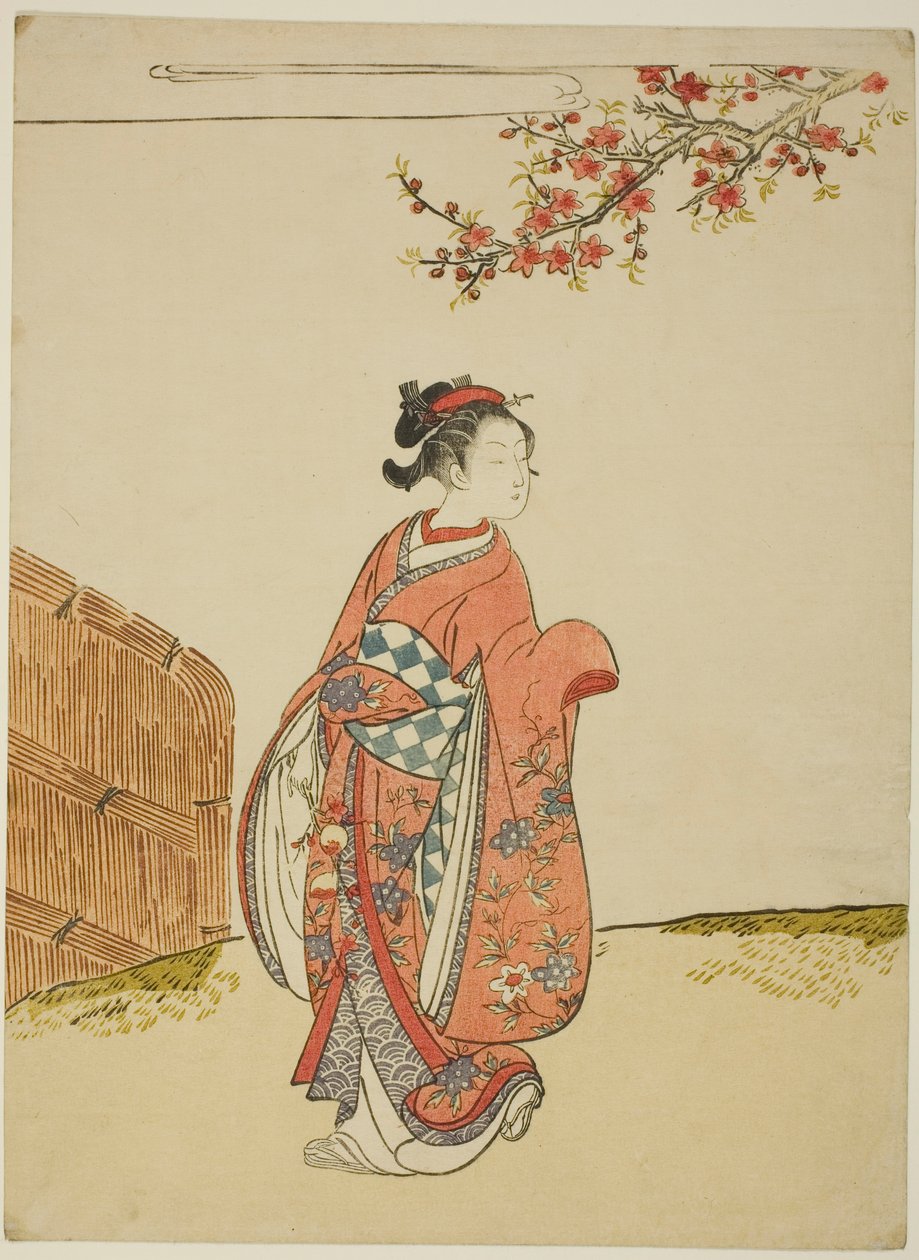 Őszibarackfa alatt alkotó: Suzuki Harunobu
