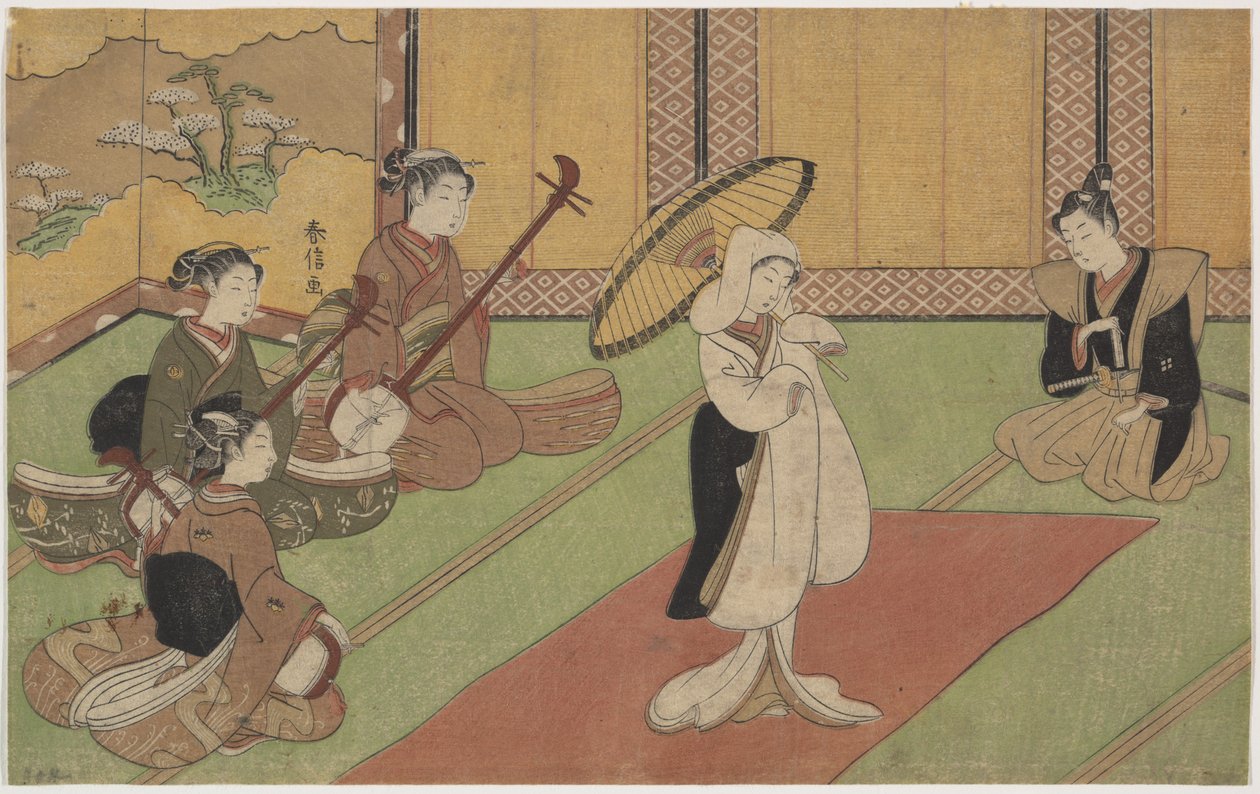 Táncosnő egy daimjó palotájában alkotó: Suzuki Harunobu