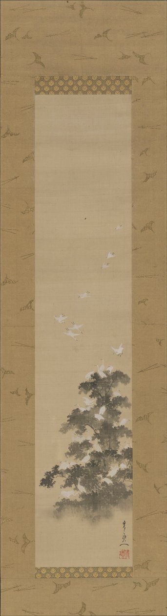 Kócsagok alkotó: Suzuki Kiitsu