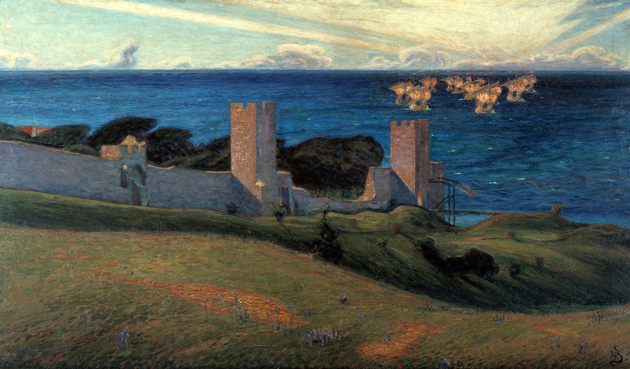 Látomás. Jelenet Visbyből, 1894 alkotó: Richard Bergh