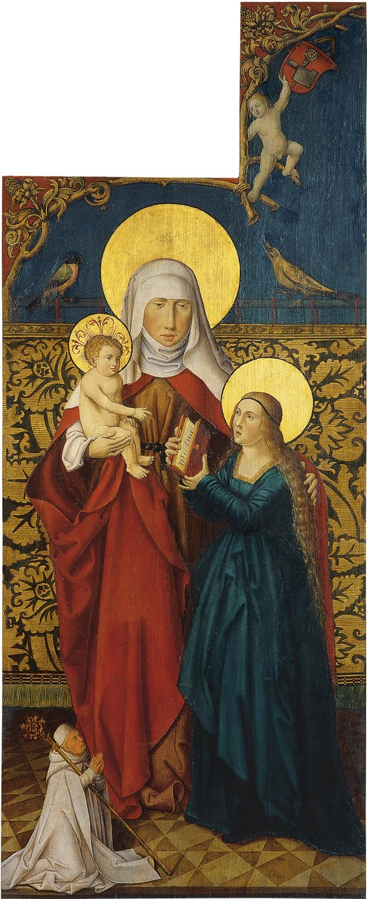 Szent Anna a Szűzanyával, gyermekkel és adományozóval alkotó: Swabian master