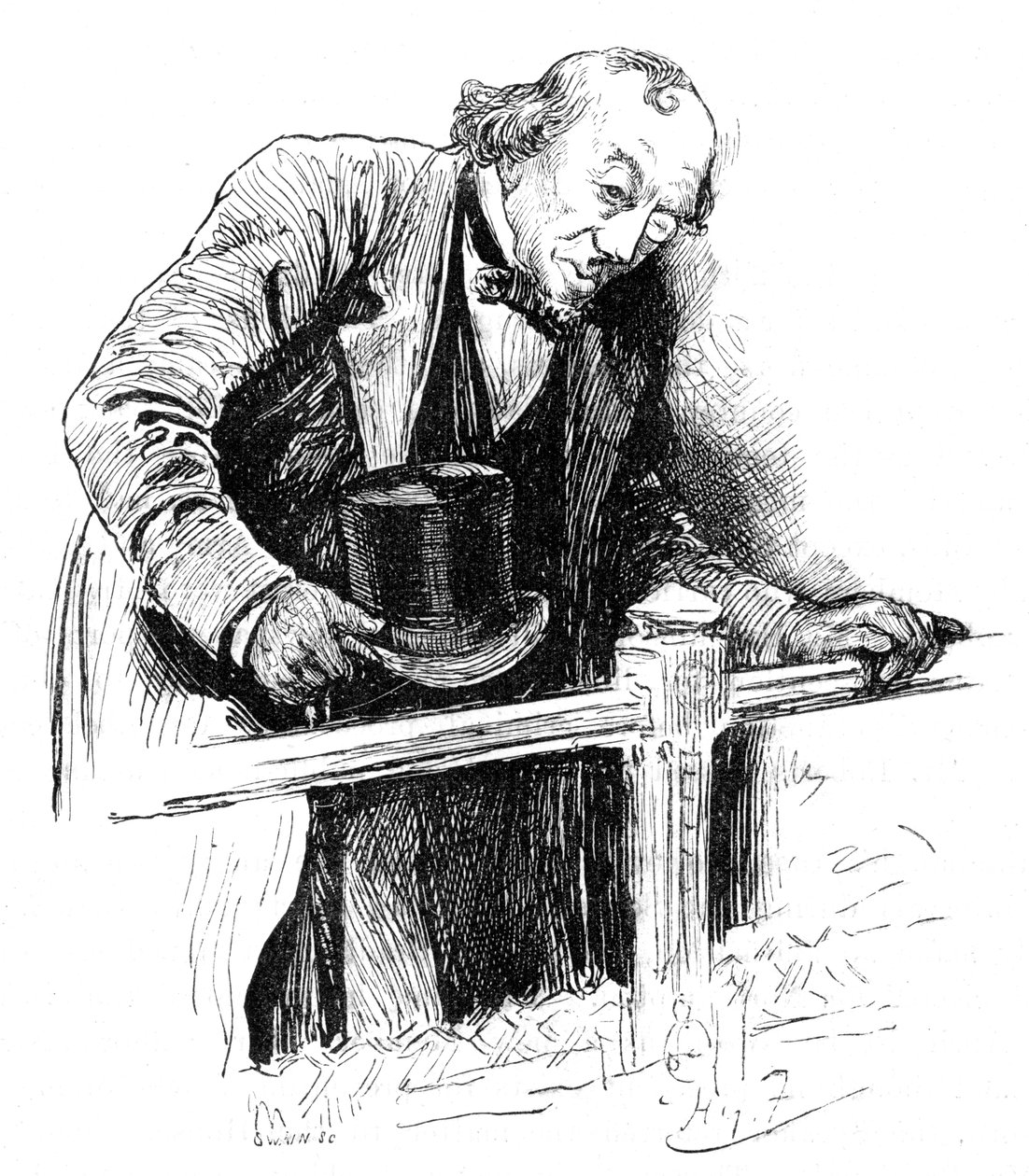 Lord Beaconsfield utolsó megjelenése, alsóház, 19. század vége, 1900. alkotó: Swain