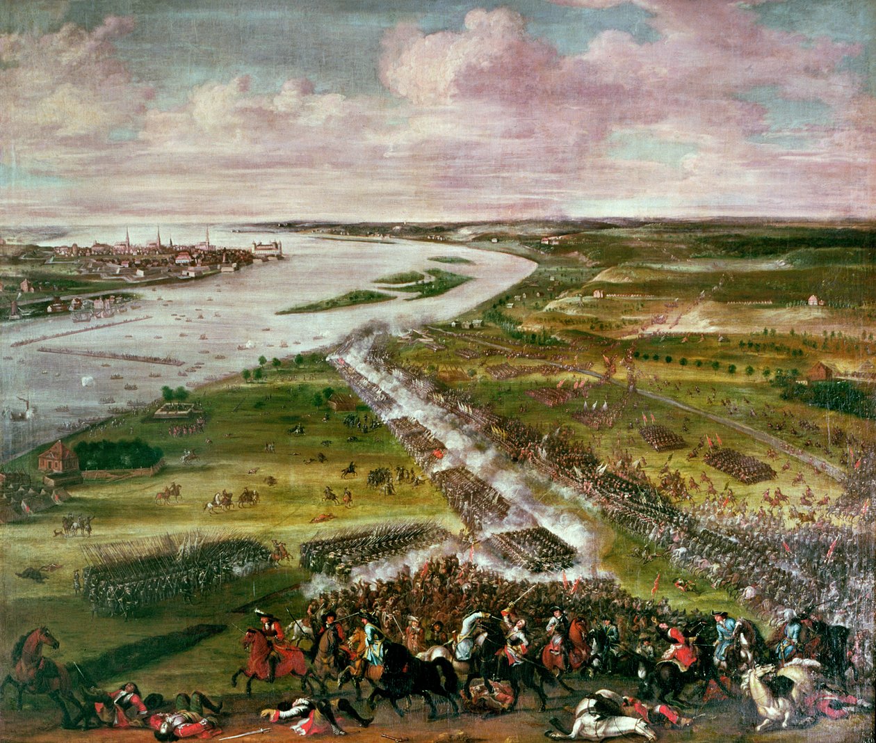 Harc a Dvinán való átkelésért, 1701 alkotó: Swedish School