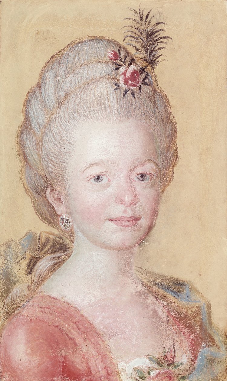 Carl Linnaeus (1707-78) lányának portréja (papír pasztell) alkotó: Swedish School