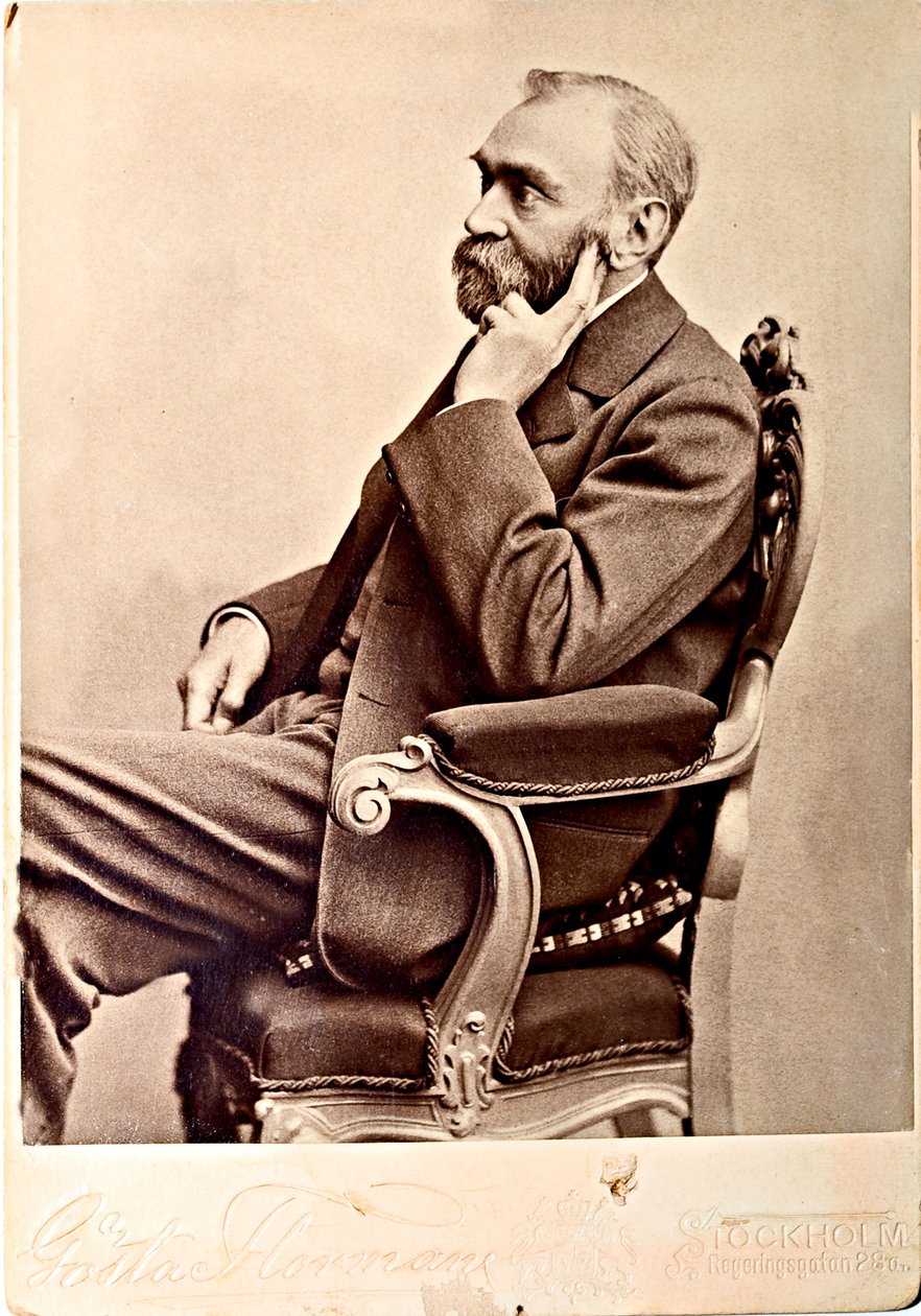 Alfred Nobel (1833-1896), Atelier Florman, Stockholm. Albumin Photo alkotó: Swedish Photographer