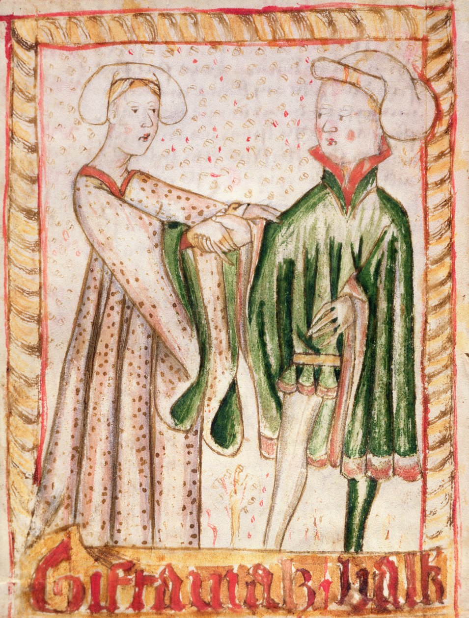 Házasság, Magnus Eriksson (1319-64) nemzeti törvénykönyveiből 1450 körül alkotó: Swedish School