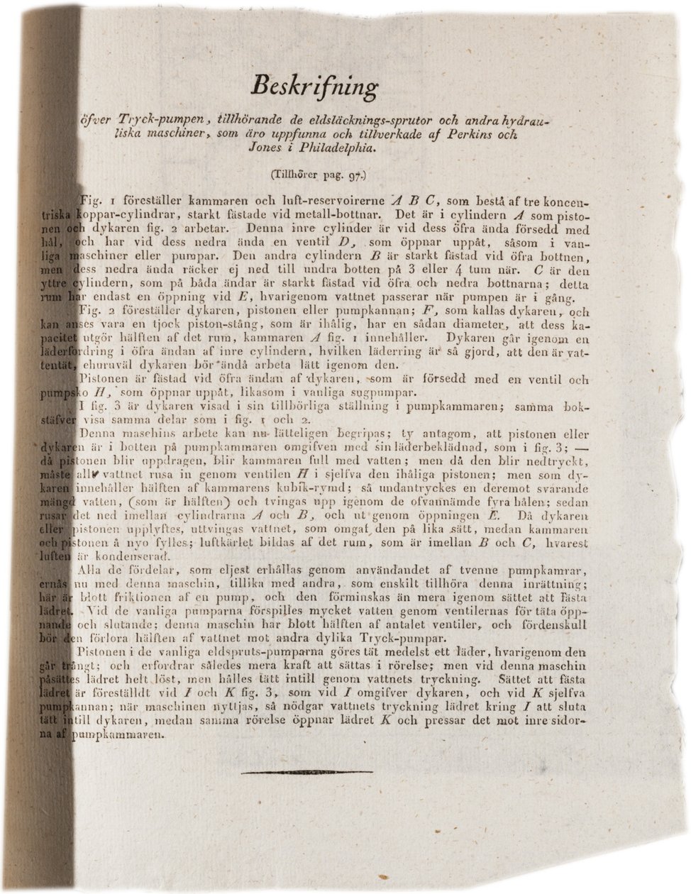 A hidraulikus technológia leírása Philadelphiában az Egyesült Államok Klinckowstroms Atlasjából, 1824 (nyomtatás) alkotó: Swedish School