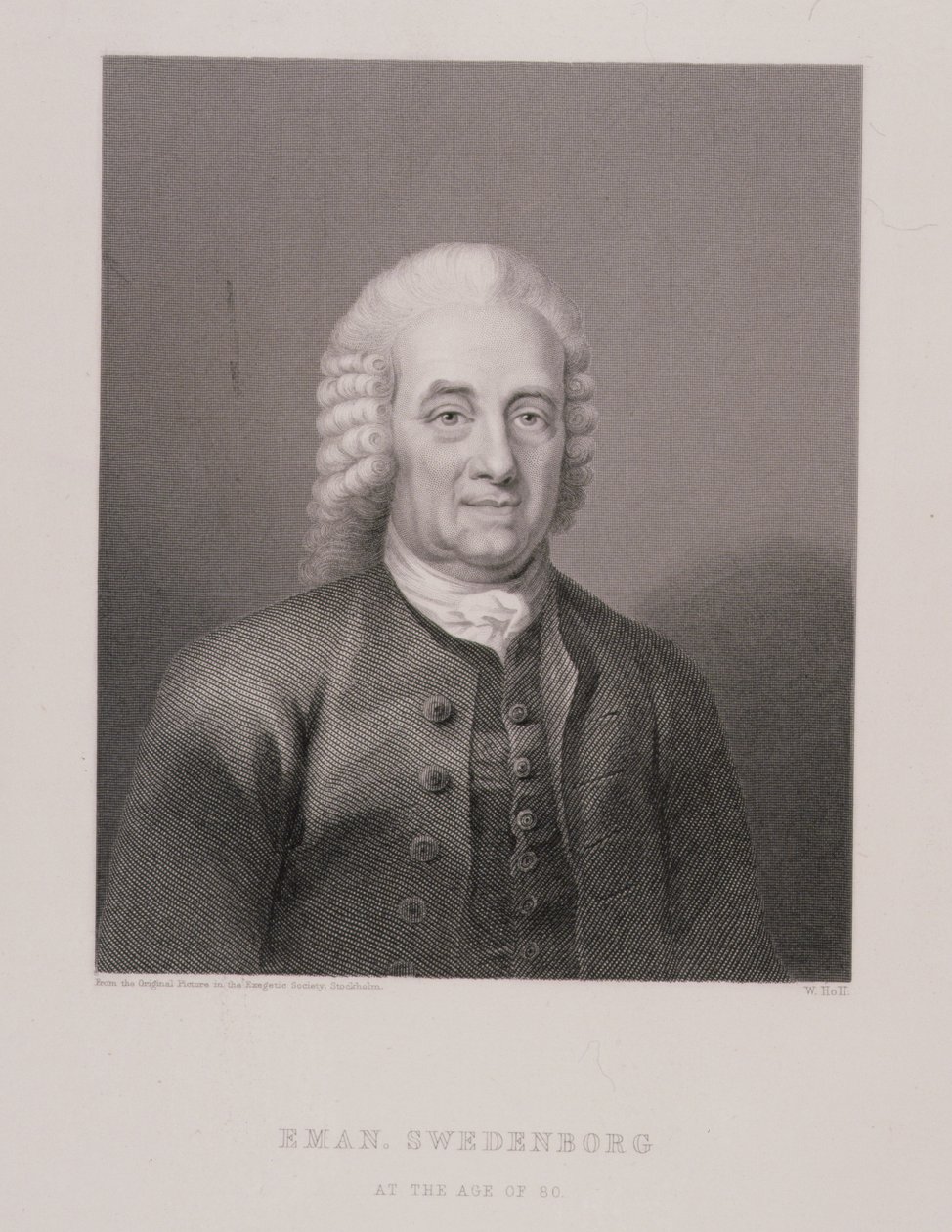 Emanuel Swedenborg (1688-1772) 80 évesen, W. Holl metszete, a World Religionból, kiadó: A. Fullarton & Co. alkotó: Swedish School