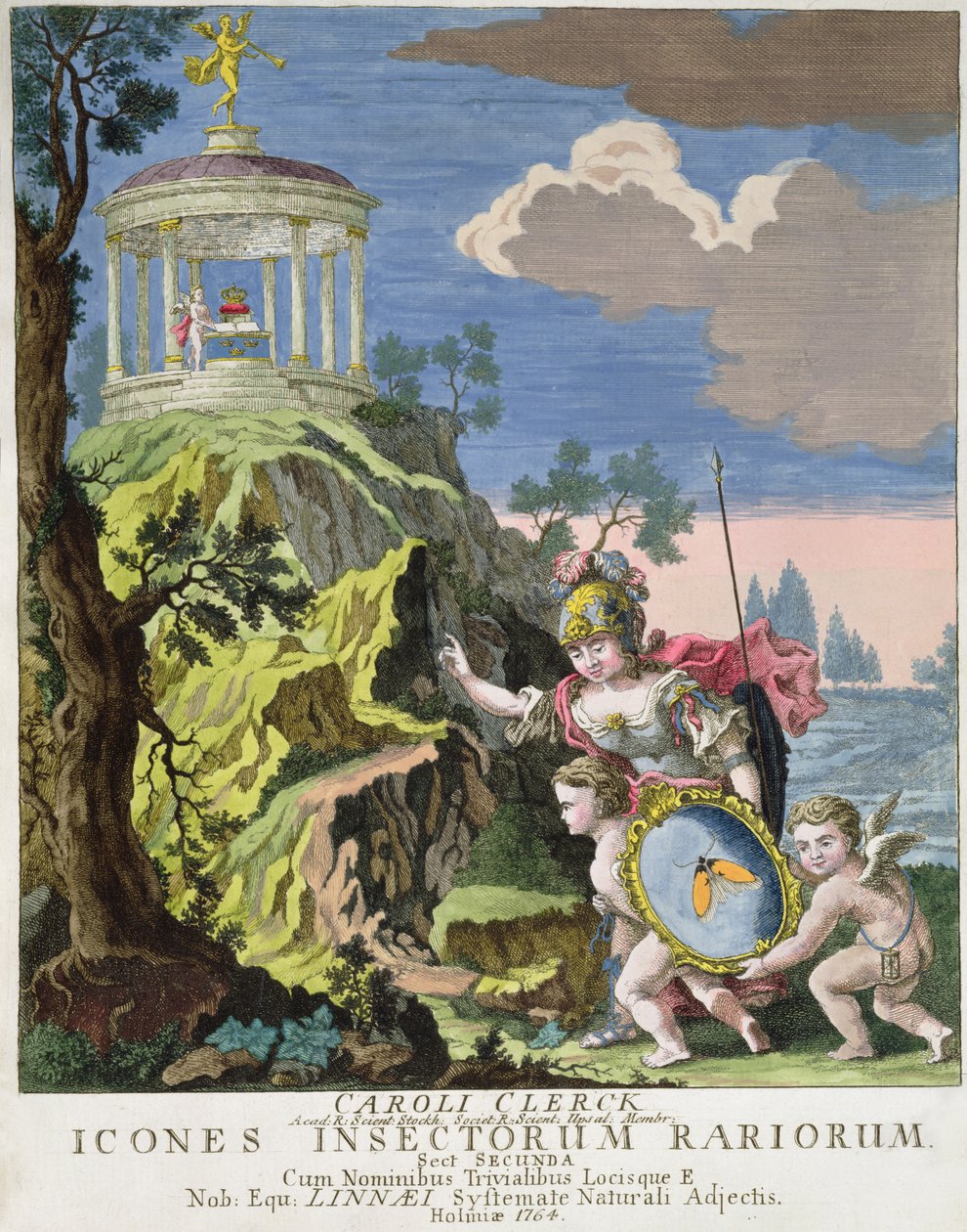C. Clerck, Svédország, 1764, Icons Insects Rariorum előlapja alkotó: Swedish School