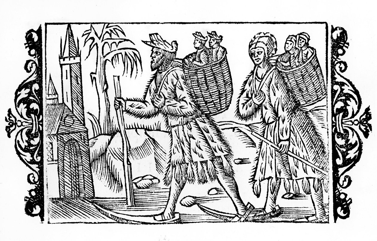 Két finn síelve – Olaus Magnus érsek „Északi Nemzetei” című filmjében, Svédországban alkotó: Swedish School