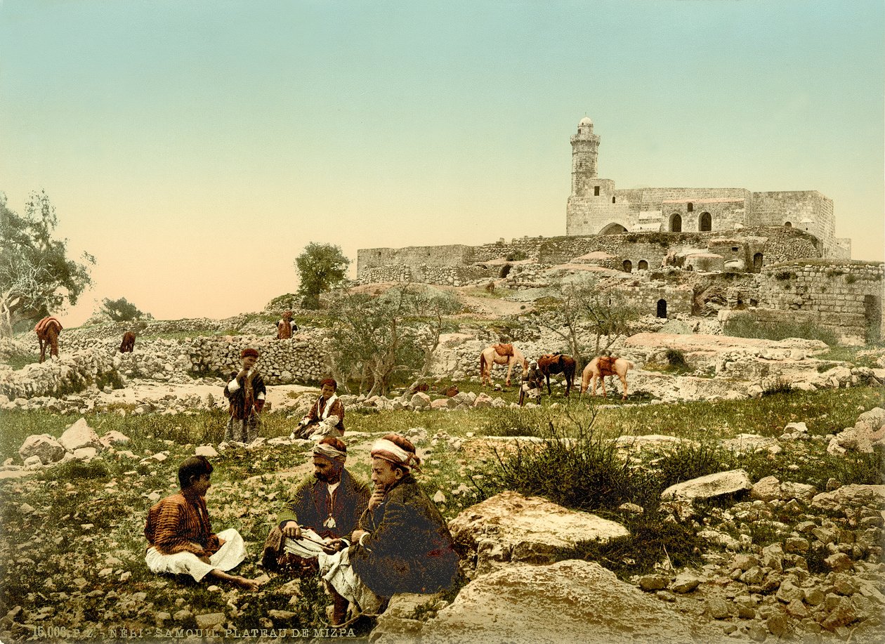 A Szent Sámuel keresztes temploma (ma mecset) Neby Samwilban, 1880-1900 (photochrom) alkotó: Swiss Photographer