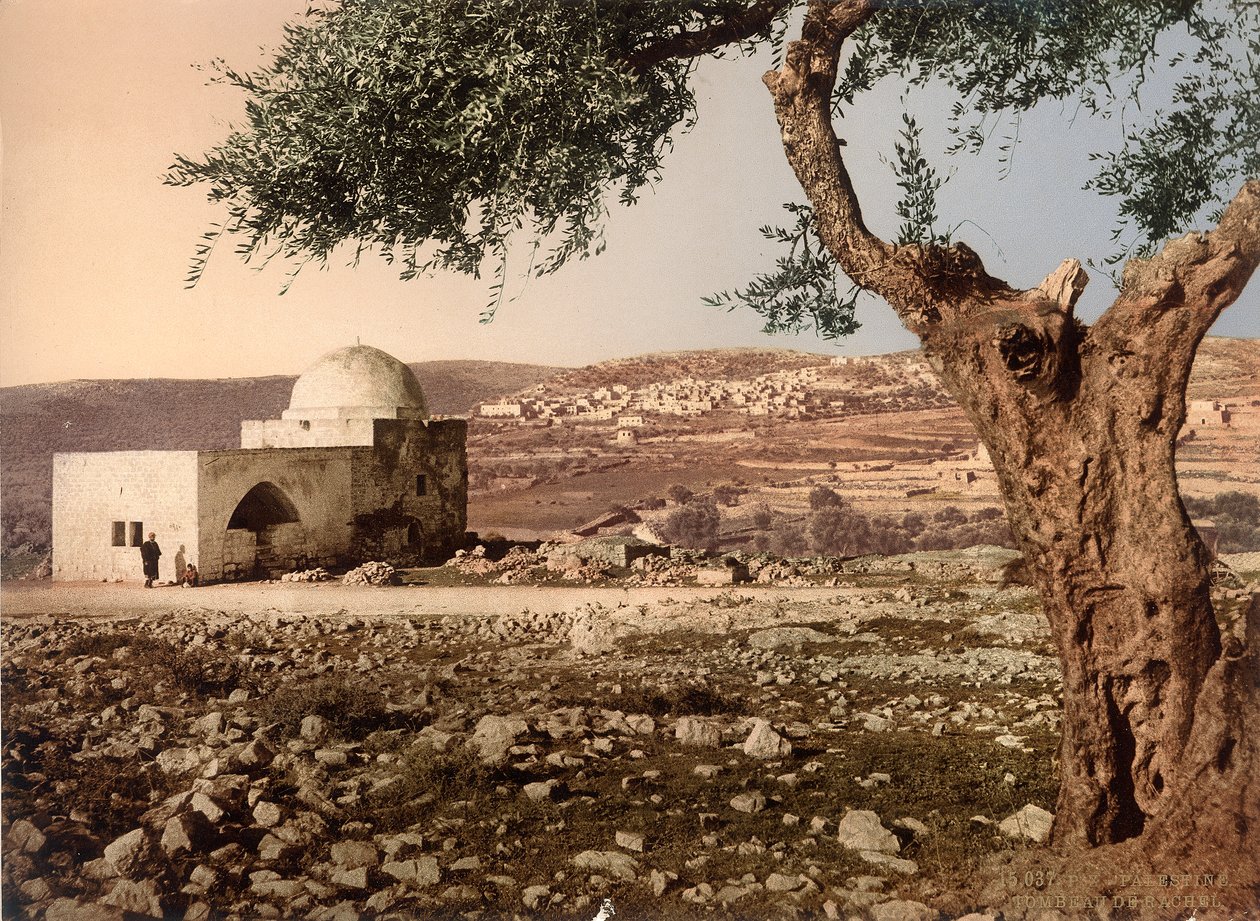 Ráhel sírja, Betlehem, 1880-1900 körül (photochrom) alkotó: Swiss Photographer