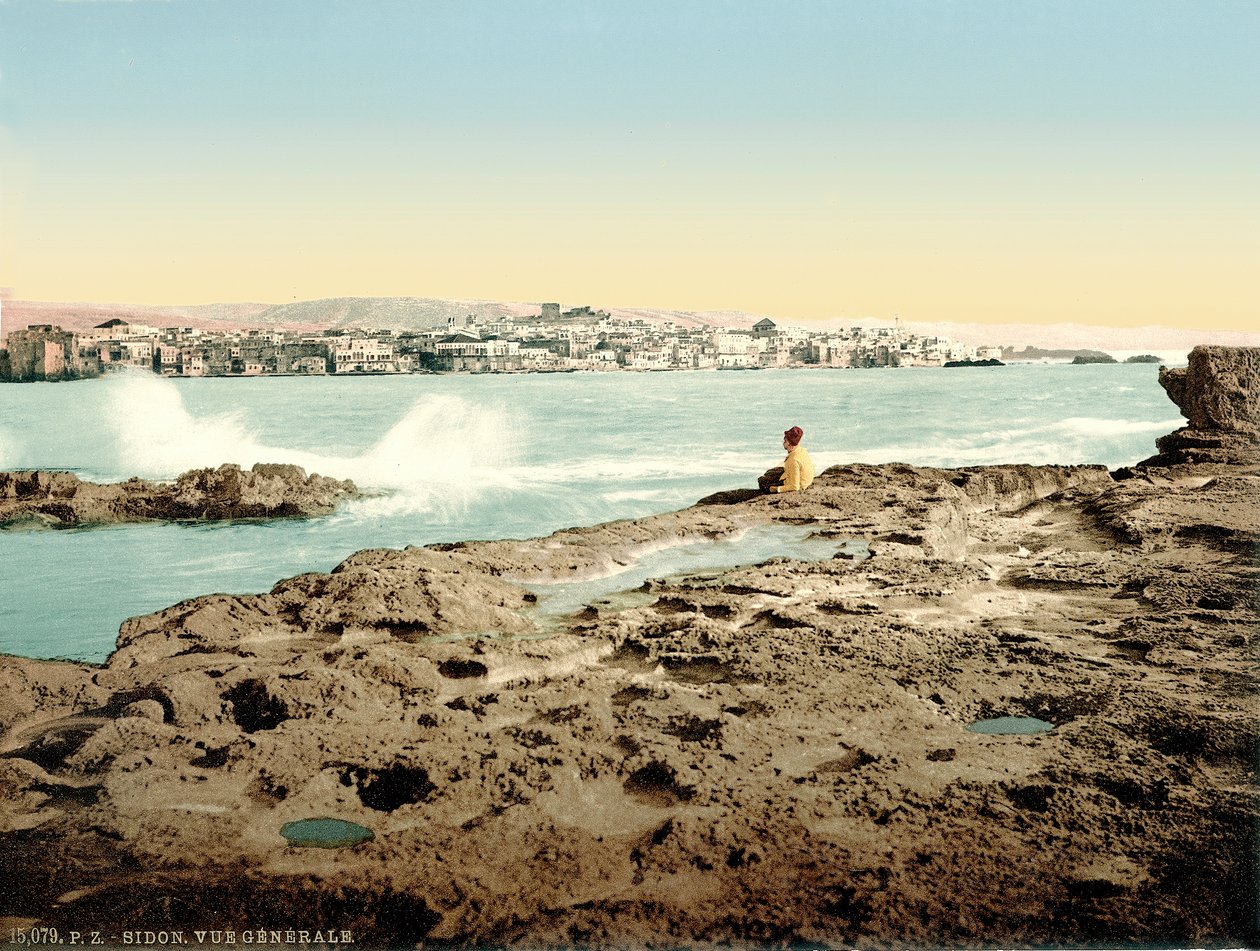 Szidon látképe, 1880-1900 körül (fénykép) alkotó: Swiss Photographer