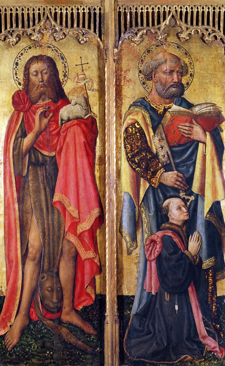 Keresztelő Szent János és Szent Péter, Pierre Rup oltárképéről, 1450 körül alkotó: Swiss School