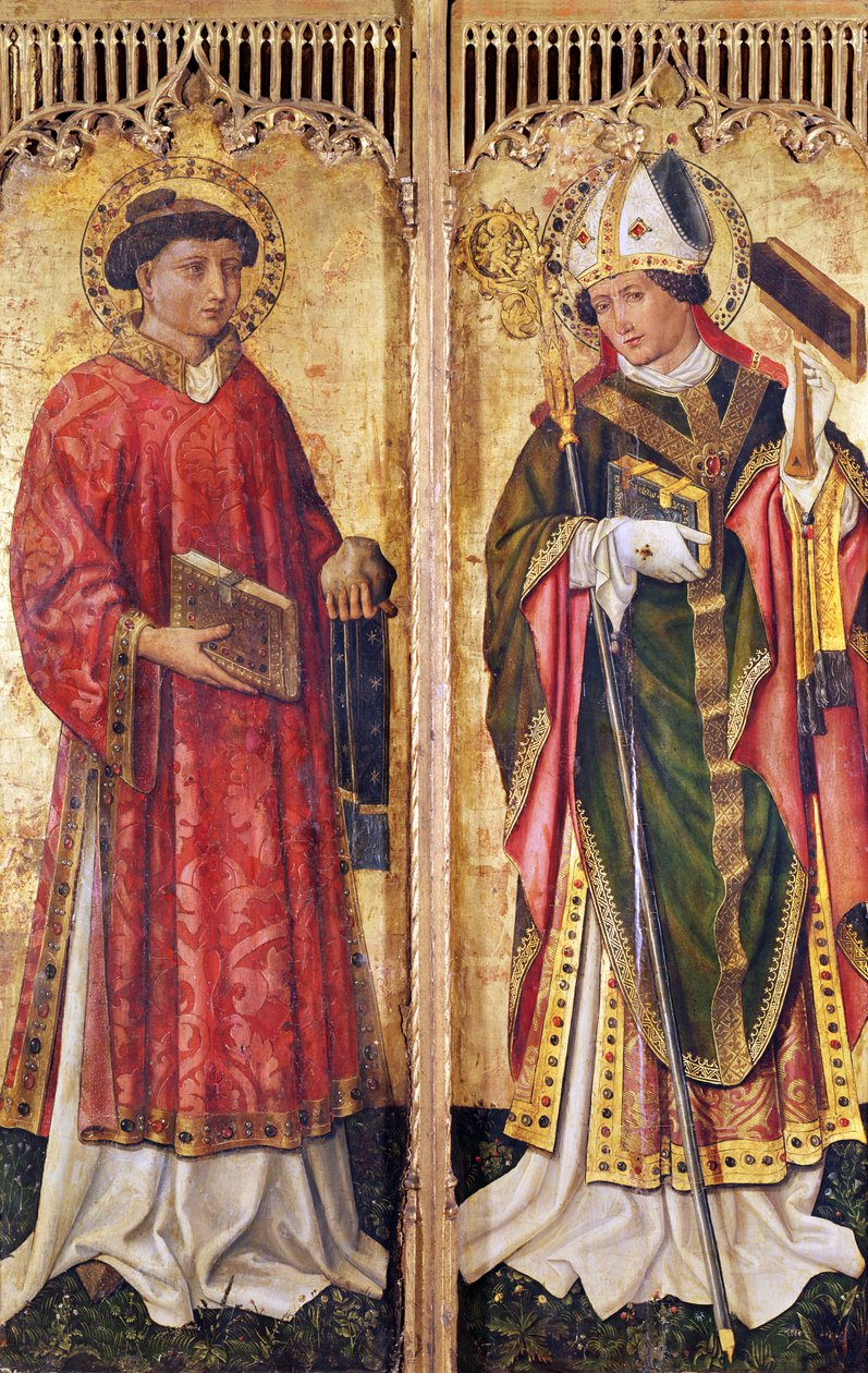 Szent István és Szent Balázs, Pierre Rup oltárképéről, 1450 körül alkotó: Swiss School