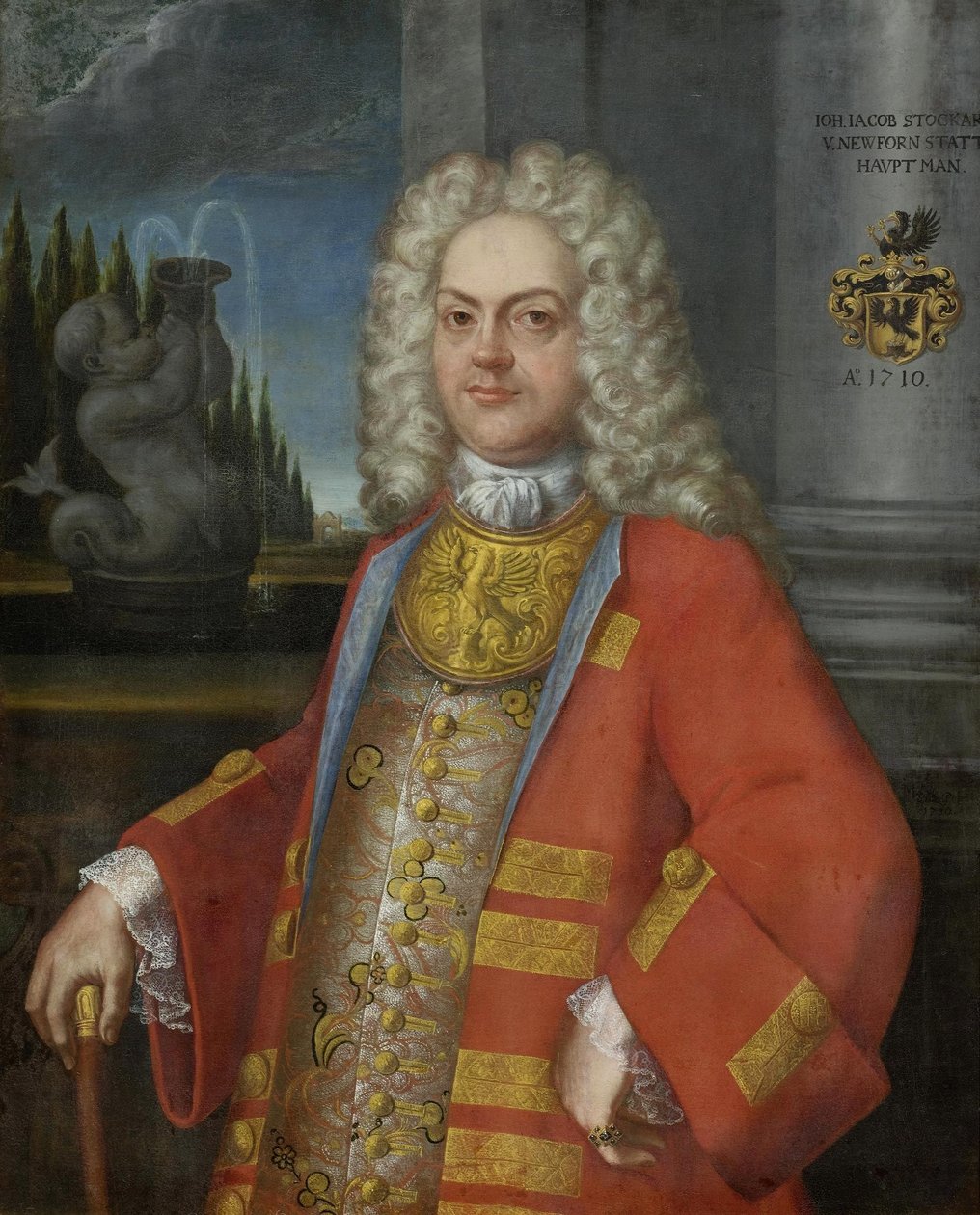 Johann Jacob Stockar kapitány portréja alkotó: Swiss School
