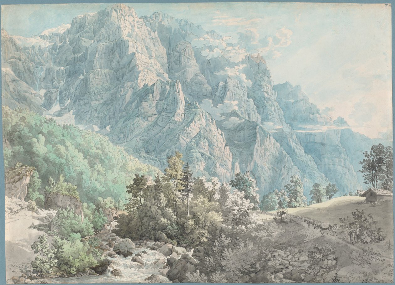 A Glärnisch-hegység Svájcban alkotó: Swiss 18th Century