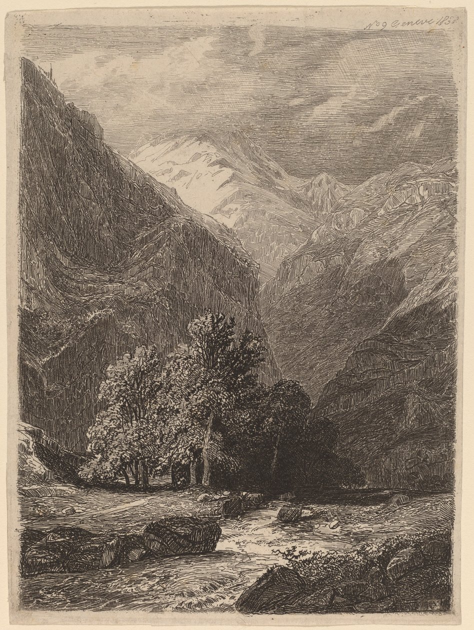Hegyvidéki táj alkotó: Swiss 19th Century