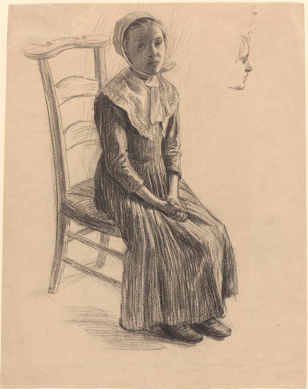 Ülő lány paraszti jelmezben alkotó: Swiss 19th Century