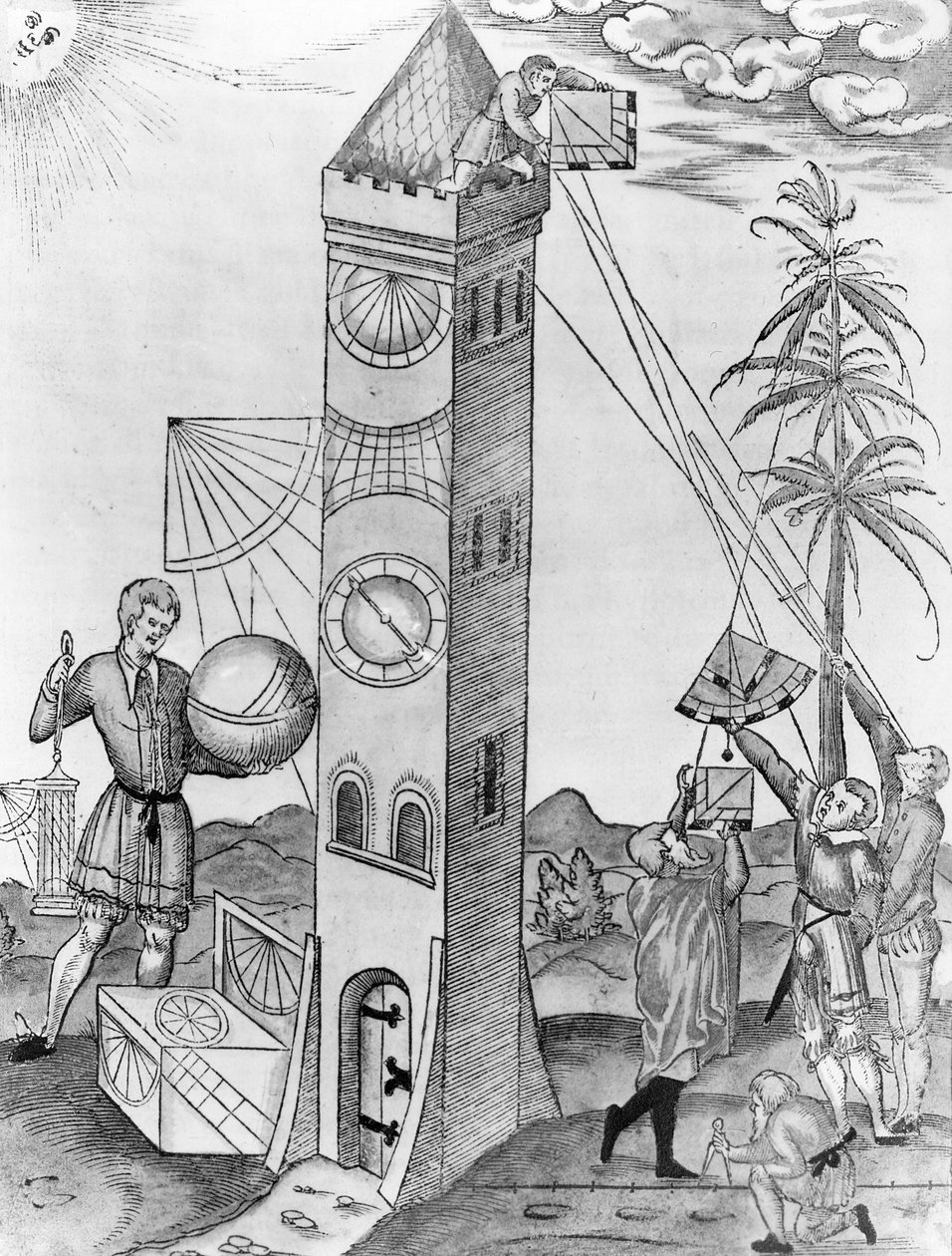 Illusztráció: Sebastian Munsters Rudimenta Mathematica, 1551 alkotó: Swiss School
