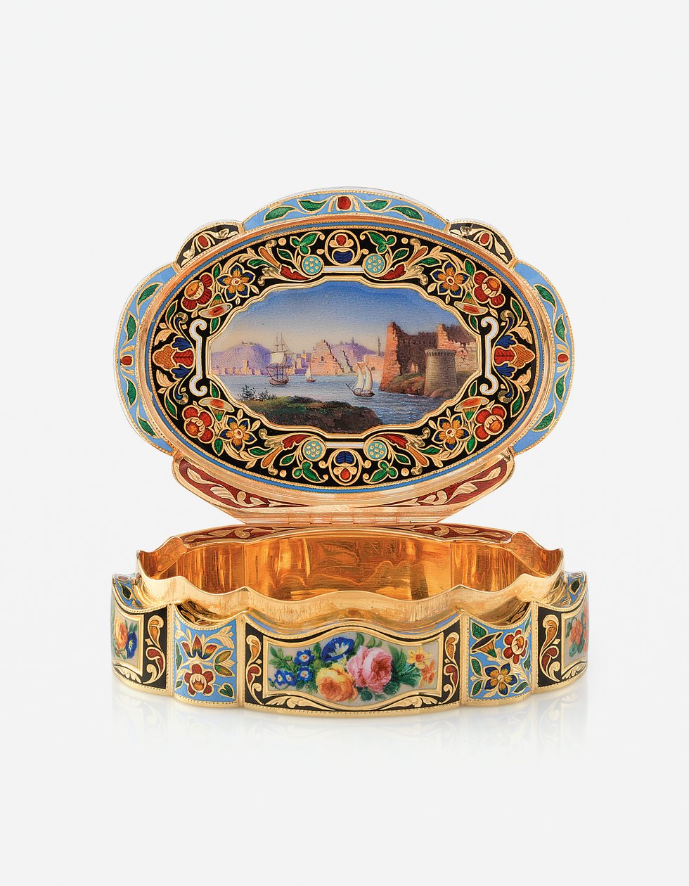 Bemutató Snuff-Box a keleti piac számára, Genf, 1830 körül alkotó: Swiss School